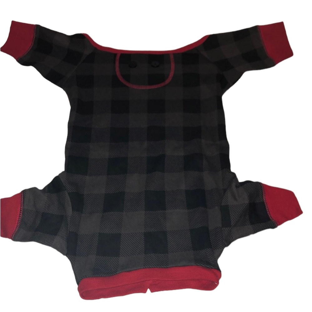 Lazy One Pjs Dog Flapjack Gray Black Plaid Medium
